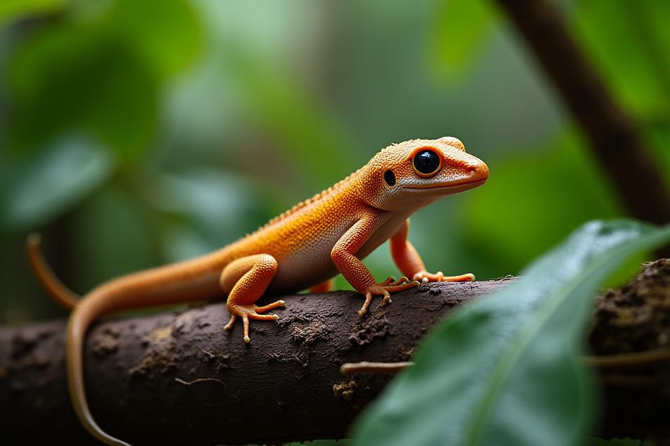 Gecko microhabitat in Australian rainforest